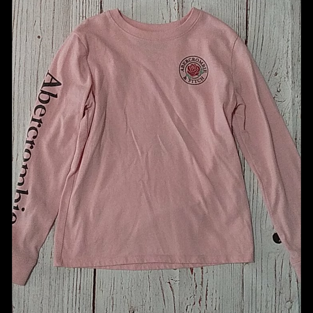 Pink long-sleeved T Abercrombie kids 7/8